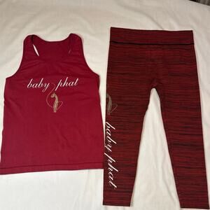 Baby phat racerback tank & leggings. See pic sizes no tags! I bought Lg Burgandy